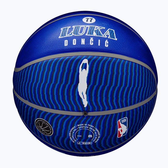 Piłka do koszykówki Wilson NBA Player Icon Outdoor Luka blue rozmiar 7 8