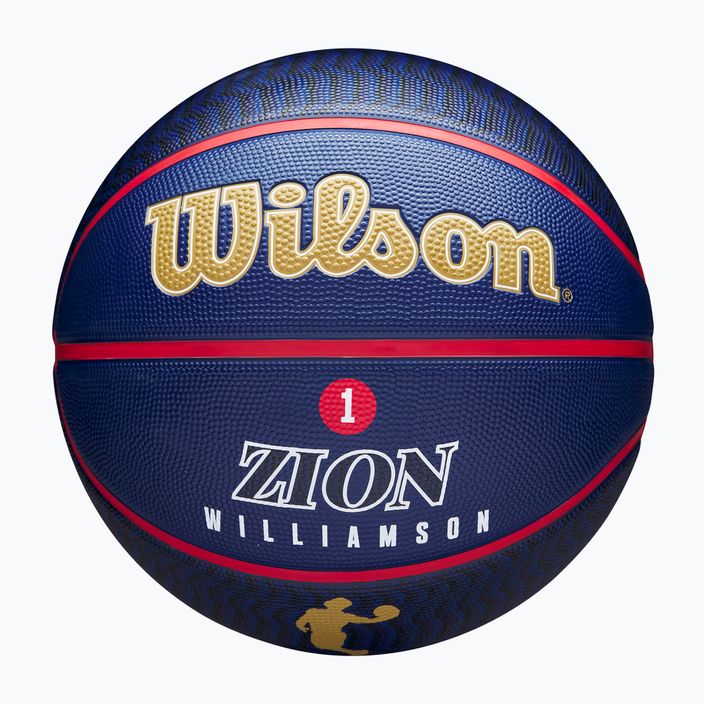 Piłka do koszykówki Wilson NBA Player Icon Outdoor Zion navy blue rozmiar 7
