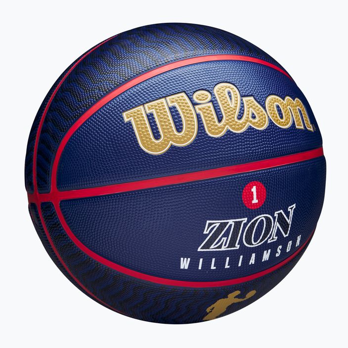 Piłka do koszykówki Wilson NBA Player Icon Outdoor Zion navy blue rozmiar 7 2