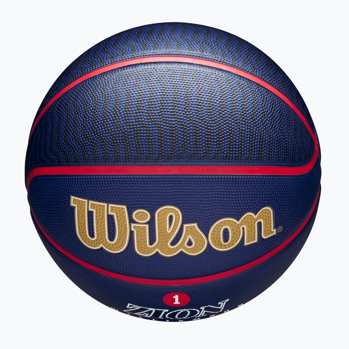 Piłka do koszykówki Wilson NBA Player Icon Outdoor Zion navy blue rozmiar 7 5