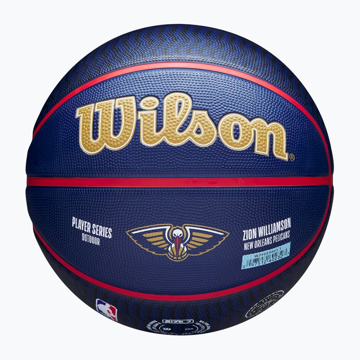 Piłka do koszykówki Wilson NBA Player Icon Outdoor Zion navy blue rozmiar 7 6