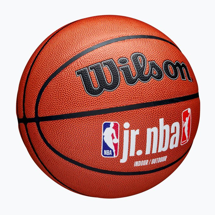 Piłka do koszykówki dziecięca Wilson NBA JR Fam Logo Indoor Outdoor brown rozmiar 7 2