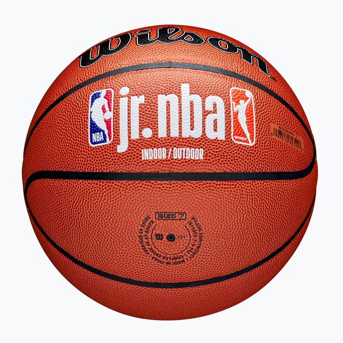 Piłka do koszykówki dziecięca Wilson NBA JR Fam Logo Indoor Outdoor brown rozmiar 7 5