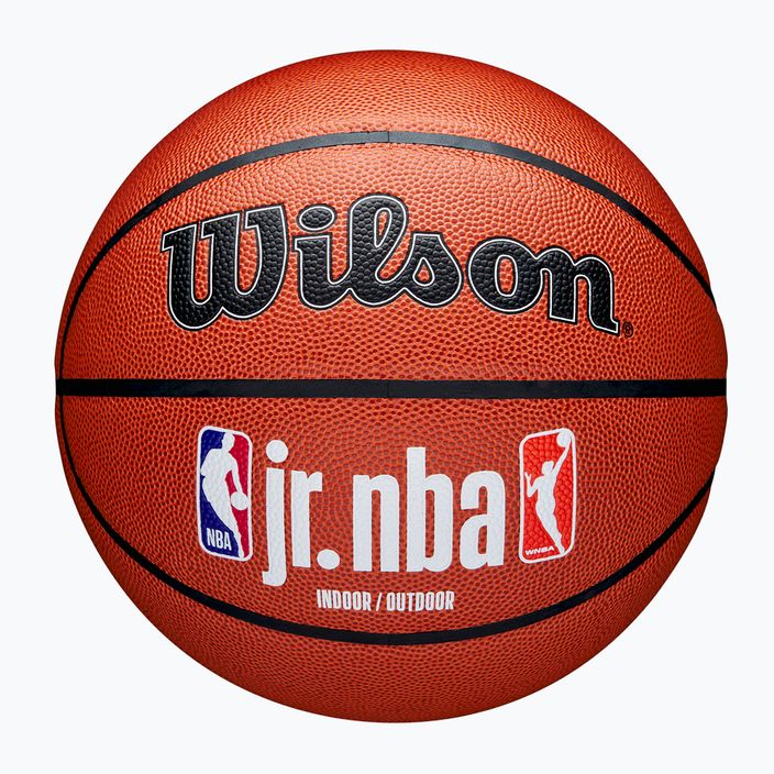 Piłka do koszykówki dziecięca Wilson NBA JR Fam Logo Indoor Outdoor brown rozmiar 6