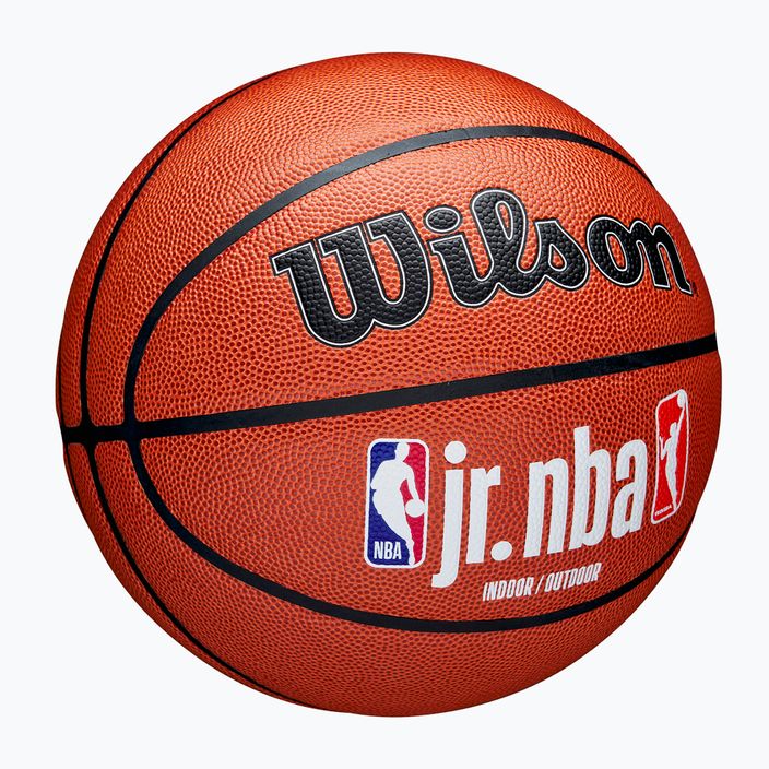 Piłka do koszykówki dziecięca Wilson NBA JR Fam Logo Indoor Outdoor brown rozmiar 5 2