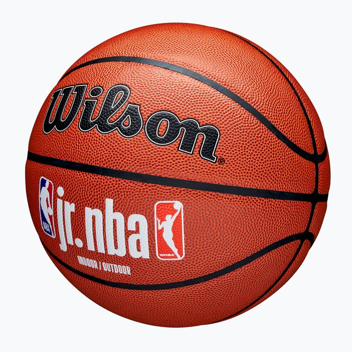 Piłka do koszykówki dziecięca Wilson NBA JR Fam Logo Indoor Outdoor brown rozmiar 5 3