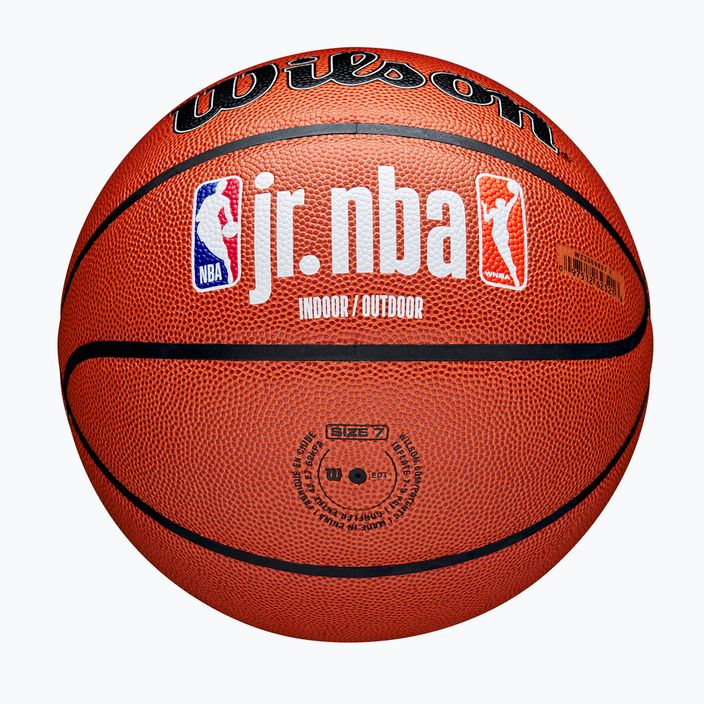Piłka do koszykówki dziecięca Wilson NBA JR Fam Logo Indoor Outdoor brown rozmiar 5 5
