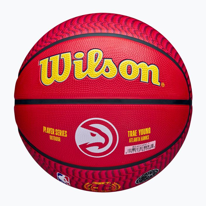 Piłka do koszykówki Wilson NBA Player Icon Outdoor Trae red rozmiar 7 6