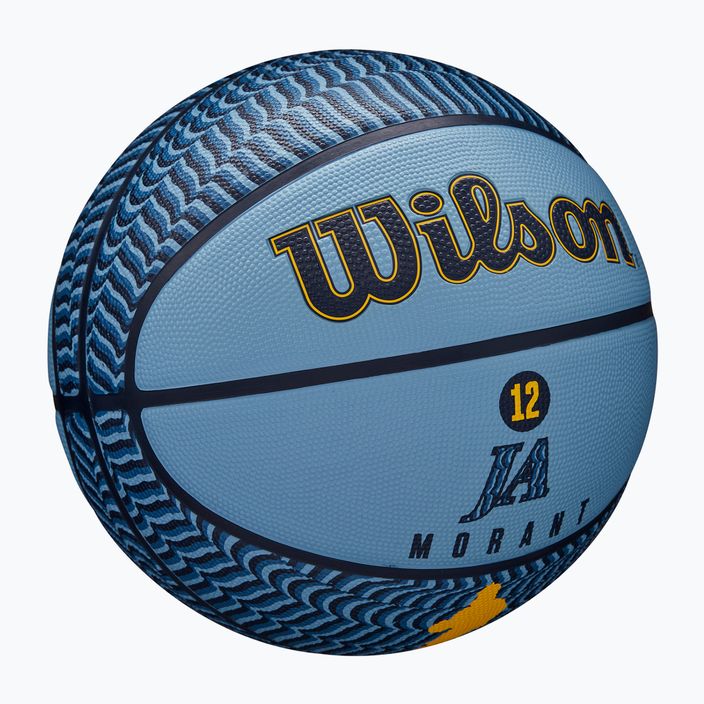 Piłka do koszykówki Wilson NBA Player Icon Outdoor Morant blue rozmiar 7 2