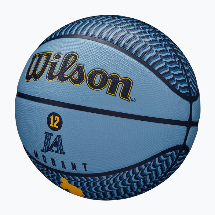 Piłka do koszykówki Wilson NBA Player Icon Outdoor Morant blue rozmiar 7 3