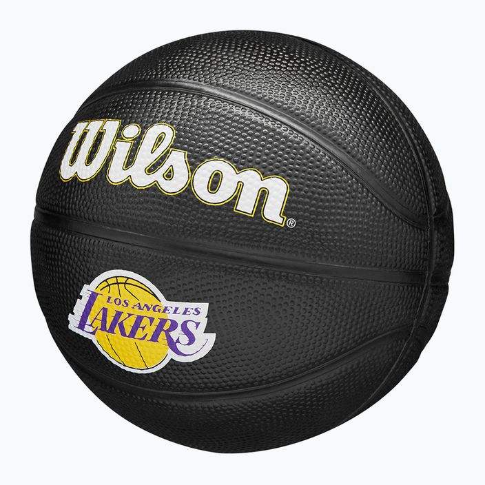 Piłka do koszykówki dziecięca Wilson NBA Team Tribute Mini Los Angeles Lakers black rozmiar 3 3