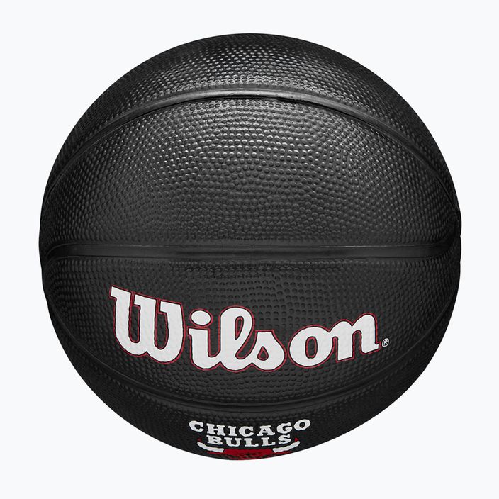 Piłka do koszykówki dziecięca Wilson NBA Team Tribute Mini Chicago Bulls black rozmiar 3 5