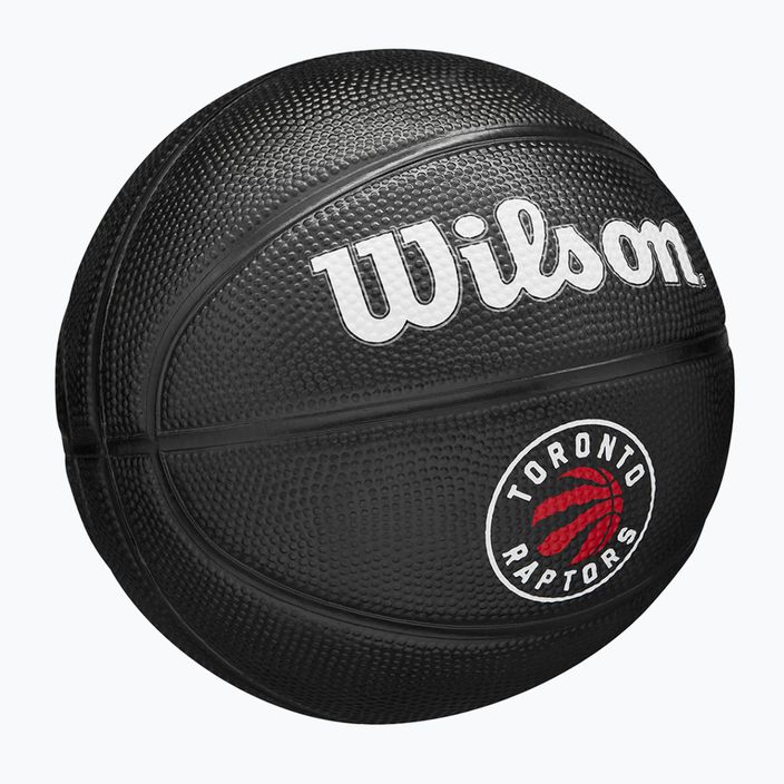 Piłka do koszykówki dziecięca Wilson NBA Team Tribute Mini Toronto Raptors black rozmiar 3 2