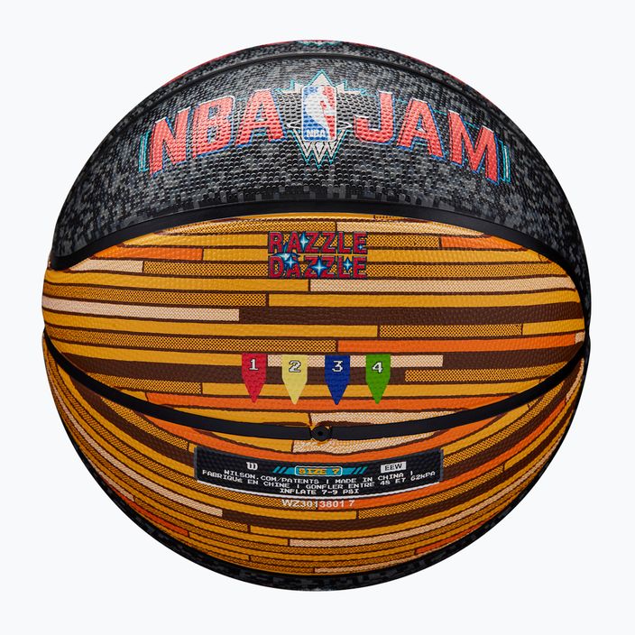 Piłka do koszykówki Wilson NBA Jam Outdoor black/gold rozmiar 7 5