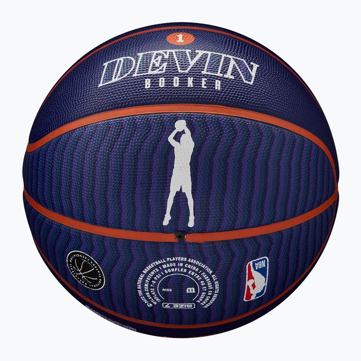 Piłka do koszykówki Wilson NBA Player Icon Outdoor Booker navy 7 7