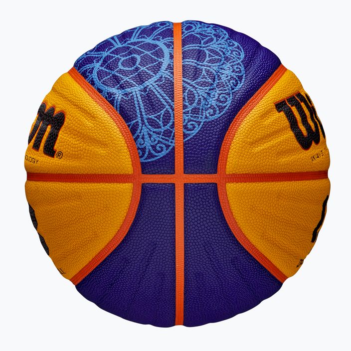 Piłka do koszykówki Wilson Fiba 3x3 Game Ball Paris Retail 2024 blue/yellow rozmiar 6 6