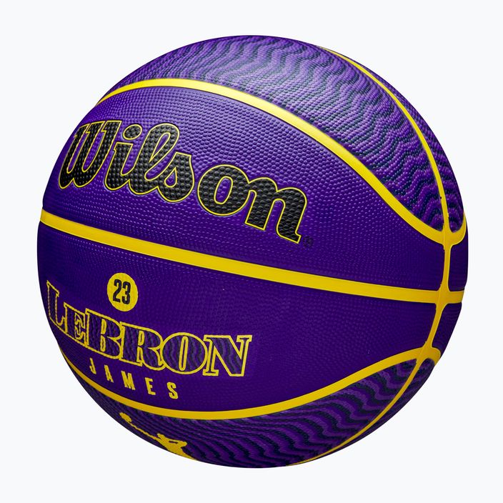 Piłka do koszykówki Wilson NBA Player Icon Outdoor Lebron blue rozmiar 7 3