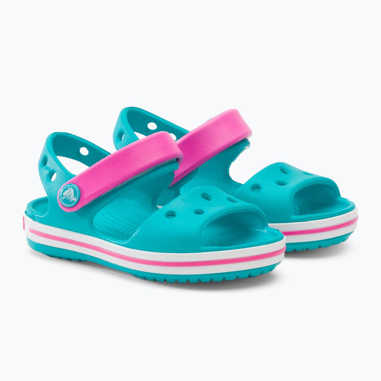 Sandały dziecięce Crocs Crocband Sandal Kids digital aqua 4