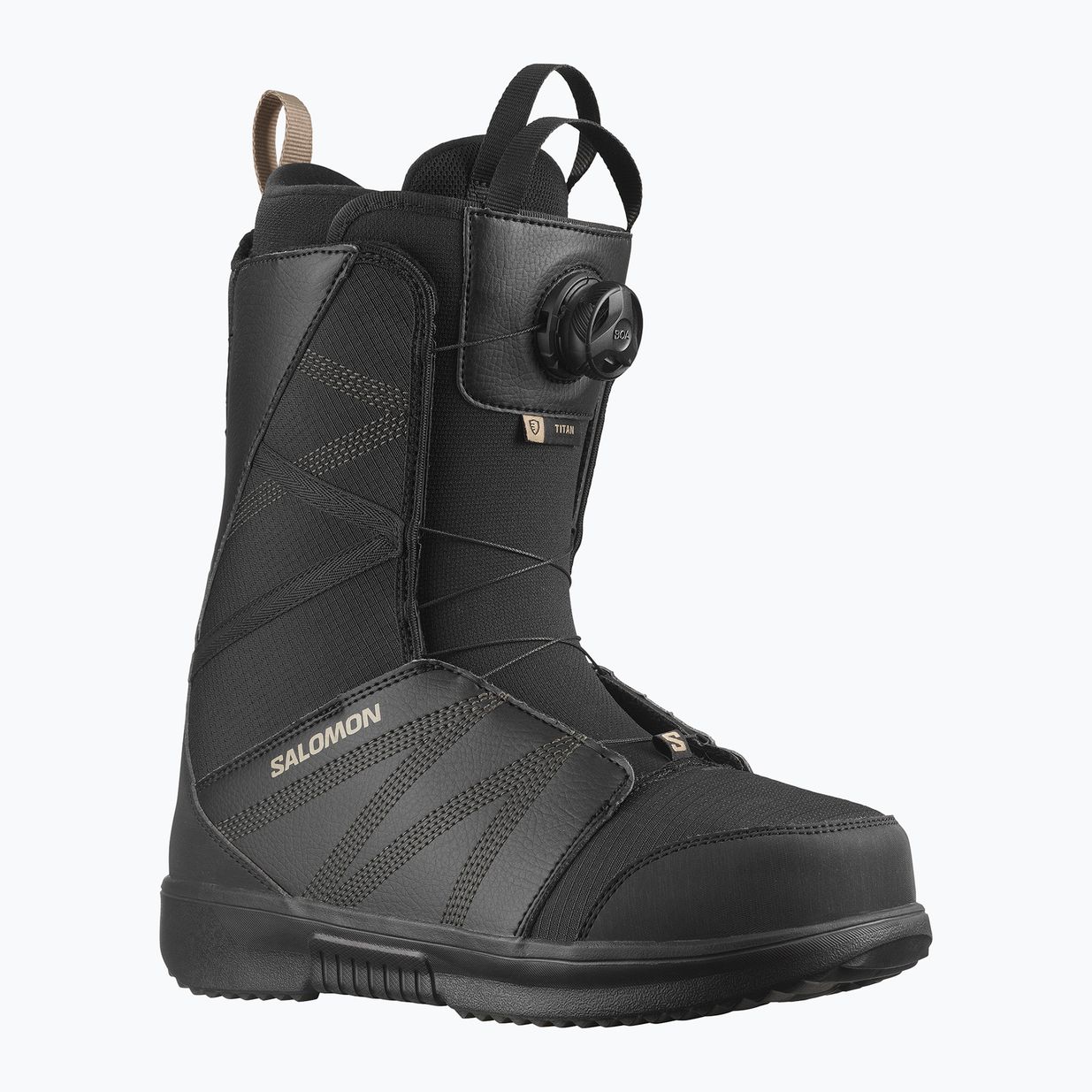 Buty snowboardowe męskie Salomon Titan Boa black/roasted cashew 6