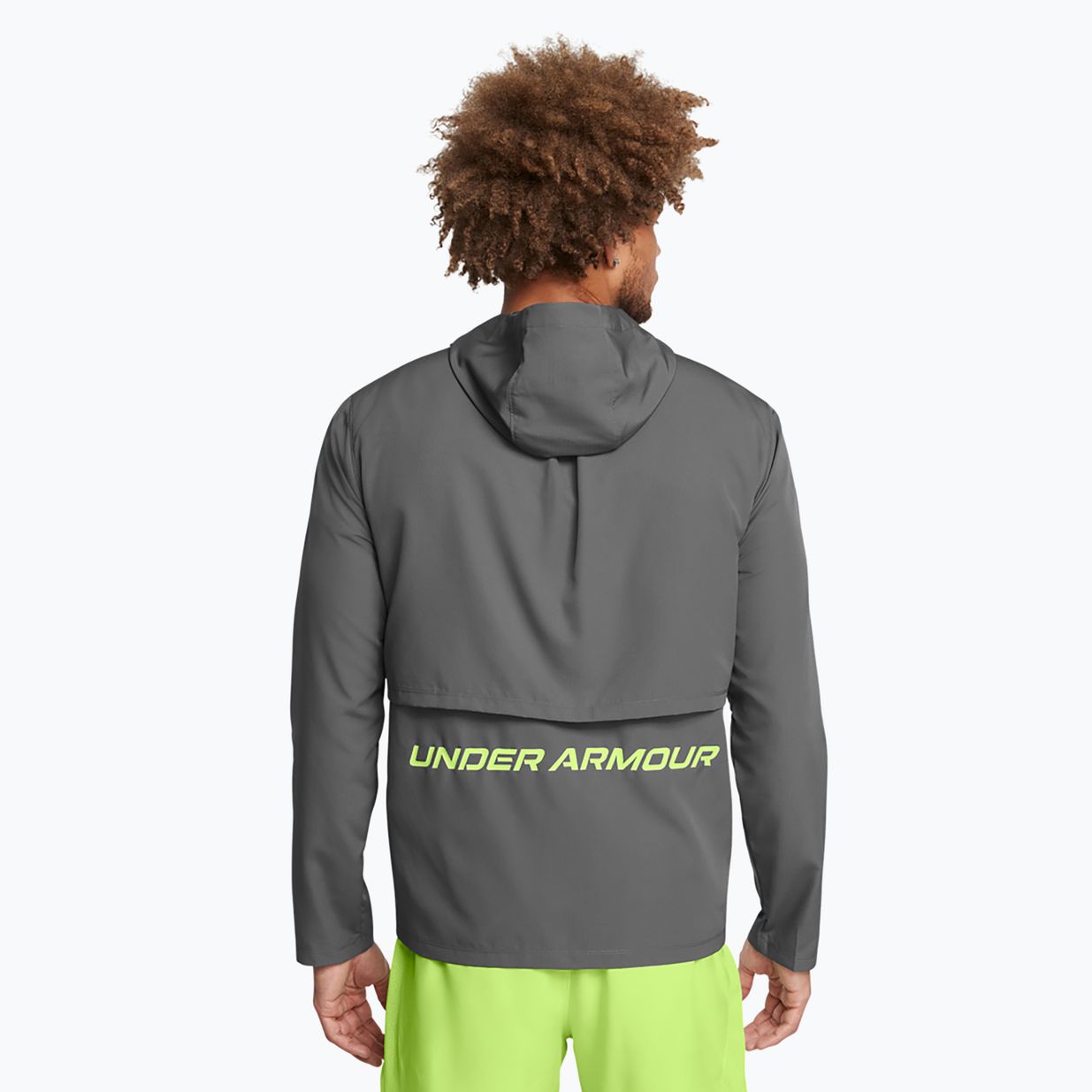 Kurtka do biegania męska Under Armour Storm Run Hooded castlerock/morph green/reflective 2