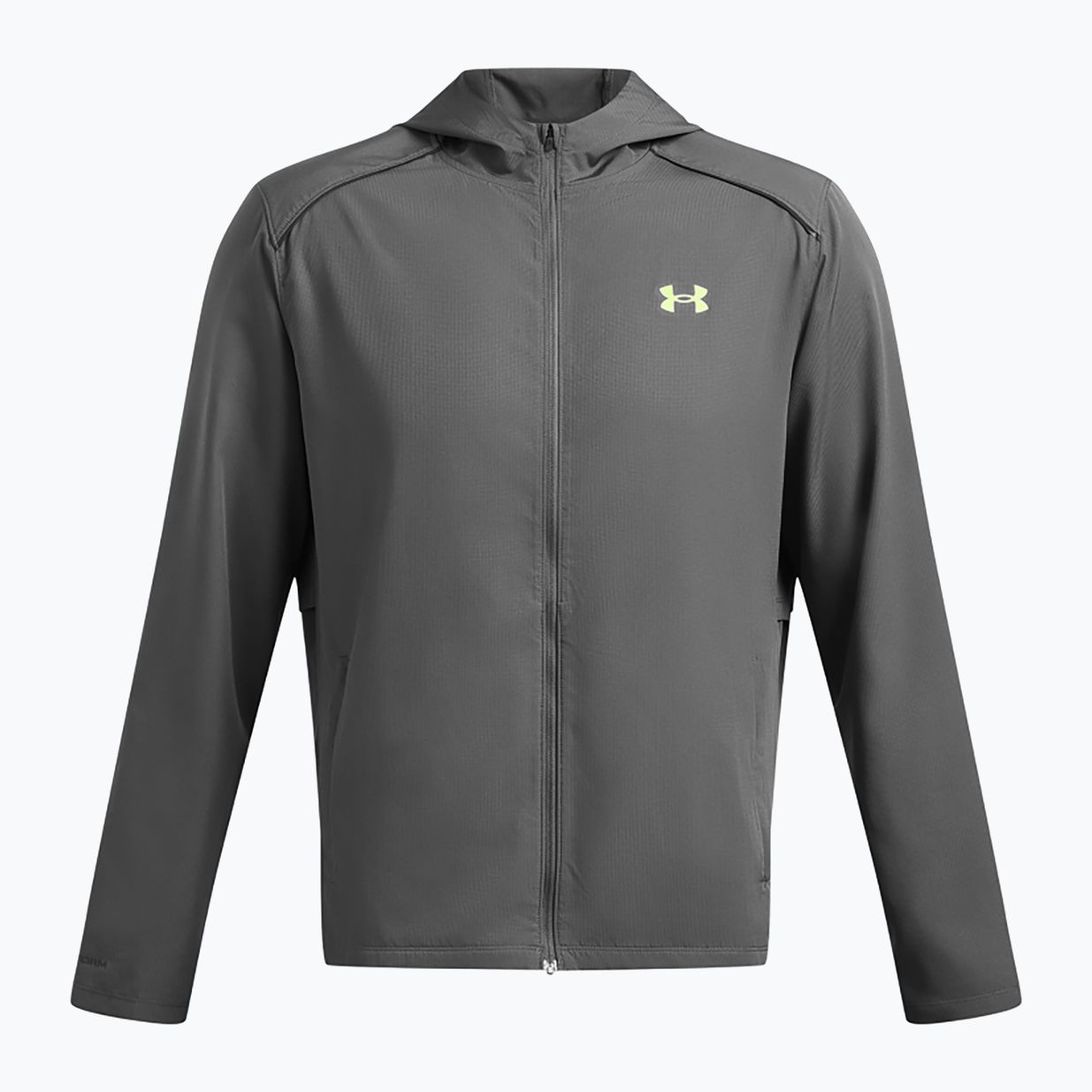 Kurtka do biegania męska Under Armour Storm Run Hooded castlerock/morph green/reflective 3