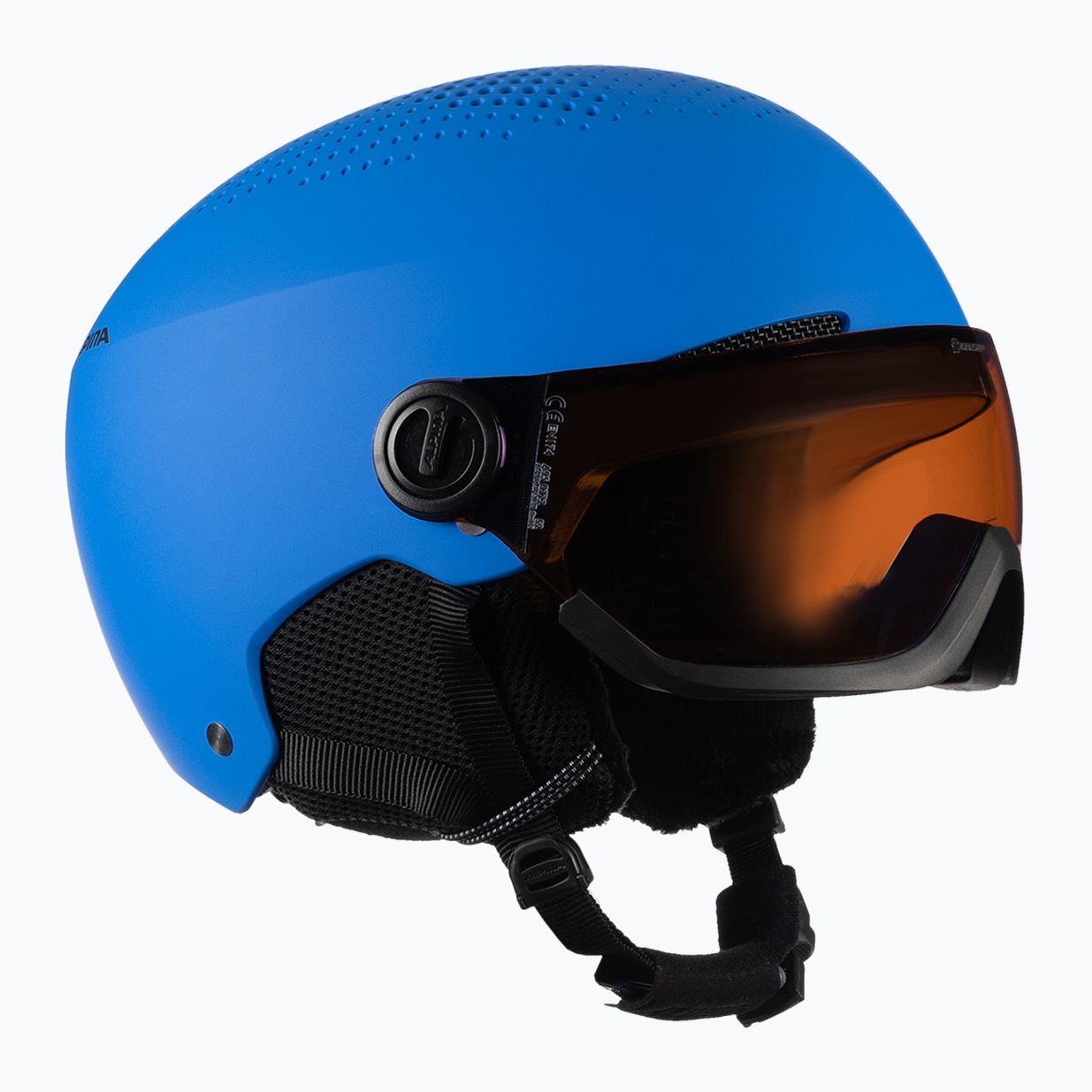 Kask narciarski dziecięcy Alpina Zupo Visor Q-Lite blue matt