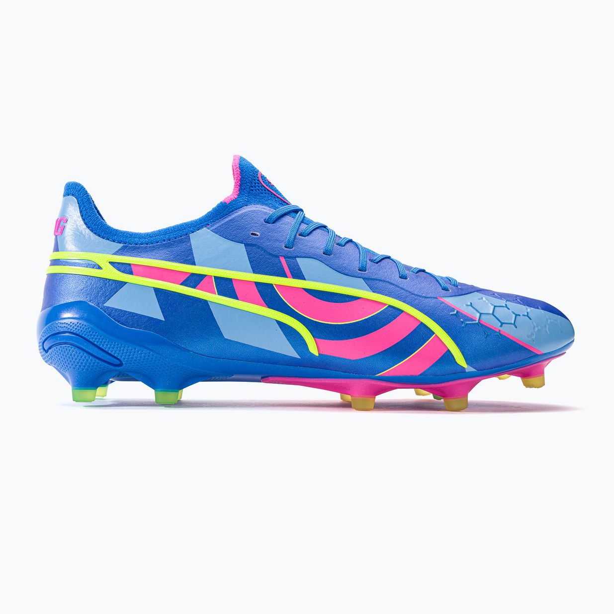 Buty piłkarskie męskie PUMA King Ultimate Energy FG/AG ultra blue/luminous pink/luminous blue 2