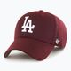 Czapka z daszkiem 47 Brand MLB Los Angeles Dodgers MVP dark maroon 5