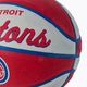 Piłka do koszykówki dziecięca Wilson NBA Team Retro Mini Detroit Pistons blue rozmiar 3 3