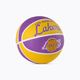 Piłka do koszykówki dziecięca Wilson NBA Team Retro Mini Los Angeles Lakers violet rozmiar 3 2