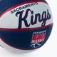 Piłka do koszykówki dziecięca Wilson NBA Team Retro Mini Sacramento Kings violet rozmiar 3 3