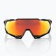 Okulary przeciwsłoneczne 100% Speedtrap soft tact black/hiper red multilayer mirror 8