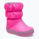 Śniegowce dziecięce Crocs Winter Puff Kids electric pink/light grey 8