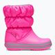 Śniegowce dziecięce Crocs Winter Puff Kids electric pink/light grey 9