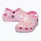 Klapki dziecięce Crocs Classic Glitter Clog flamingo 11