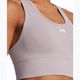 Biustonosz treningowy Under Armour Vanish Seamless Mid Branded tetra gray/white 3