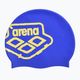 Czepek pływacki arena Icons Team Stripe neon blue/butter 3
