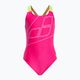 Strój pływacki jednoczęściowy dziecięcy arena Swim Pro Back Logo freak rose/soft green