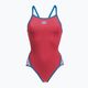 Strój pływacki jednoczęściowy damski arena Icons Super Fly Back Solid astro red/blue cosmo