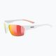 Okulary przeciwsłoneczne UVEX Sportstyle 233 P white mat/polavision mirror red 5