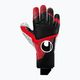 Rękawice bramkarskie uhlsport Powerline Supergrip+ Reflex czarne/czerwone/białe