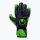 Rękawice bramkarskie uhlsport Classic Soft Advanced czarne/neonowe zielone/białe 4