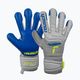 Rękawice bramkarskie Reusch Attrakt Grip Evolution Finger Support vapor gray/safety yellow/deep blue 5