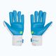 Rękawice bramkarskie Reusch Attrakt Freegel Aqua Windproof white/aqua blue 3