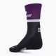 Skarpety kompresyjne do biegania damskie CEP 4.0 Mid Cut violet/black 3