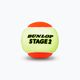 Piłki tenisowe dziecięce Dunlop Stage 2 3 szt. pomarańczowo-żółte 601339 3