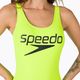 Strój pływacki jednoczęściowy damski Speedo Logo Deep U-Back yellow/black 4