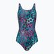 Strój pływacki jednoczęściowy damski Speedo Allover Deep U-Back jungle lapis/black/white/fluo pink 6