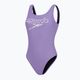Strój pływacki jednoczęściowy damski Speedo Logo Deep U-Back miami lilac/white 4