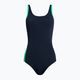 Strój pływacki jednoczęściowy damski Speedo Boom Logo Splice Muscleback true navy/fake green